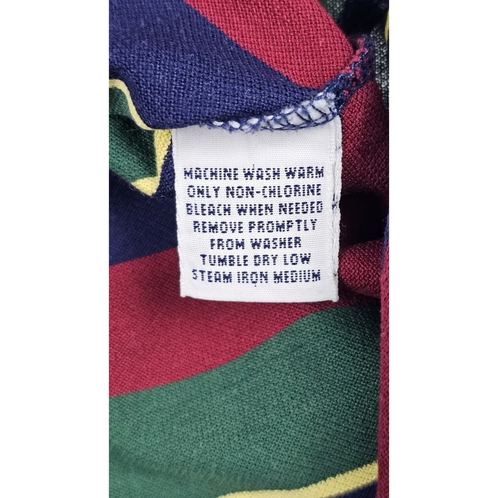 VTG Polo Golf Ralph Lauren Polo Shirt Mens XL Multicolor Stripe 100% Pima Cotton